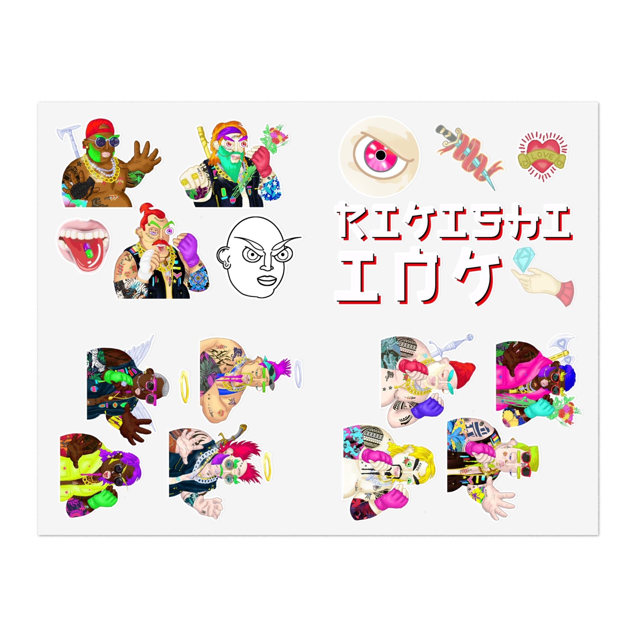 Rikishi Ink Sticker Sheets